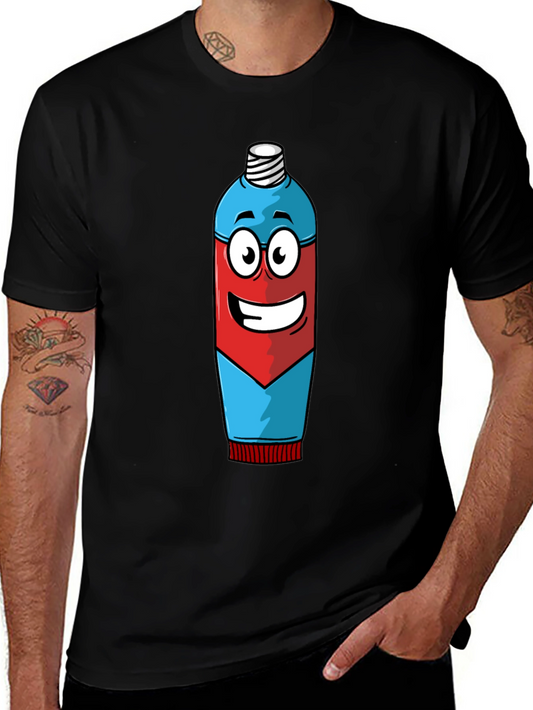 Cartoon Toothpaste T-Shirt - Quirky Graphic Tee