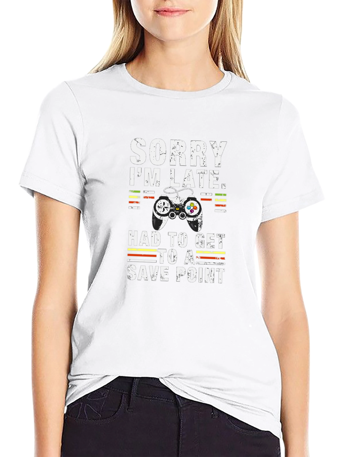 Gamer T-Shirt: Sorry Im Late Save Point Tee