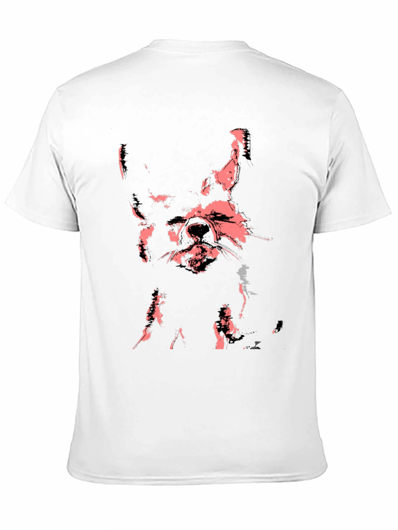 Abstract Dog Graphic Black T-Shirt