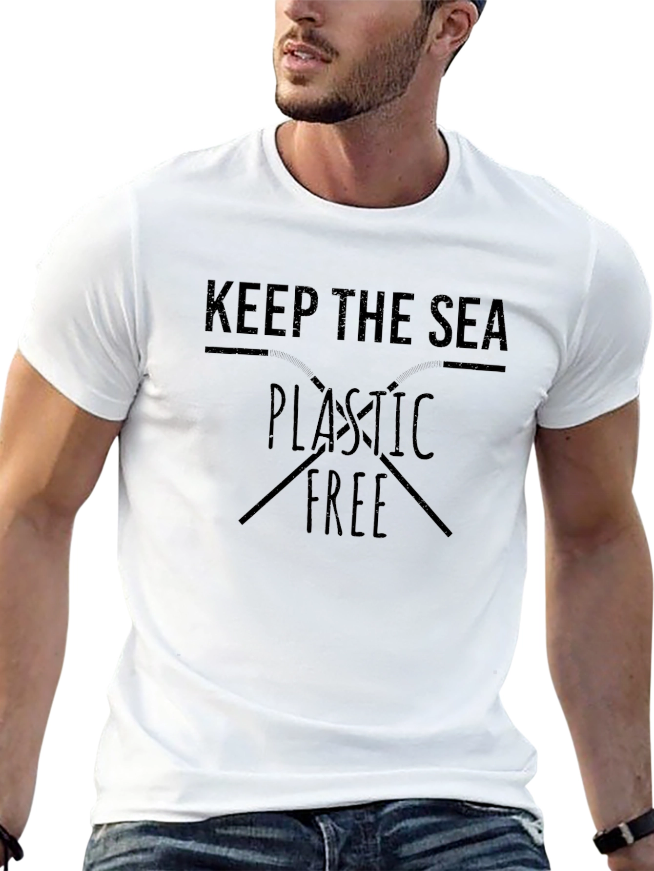 Keep The Sea Plastic Free Graphic T-Shirt