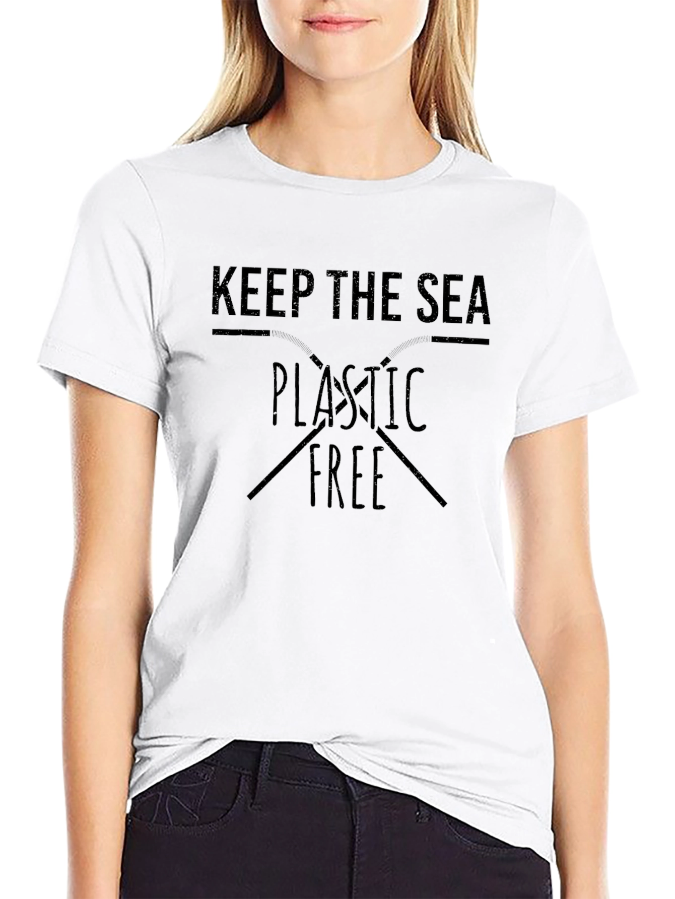 Keep The Sea Plastic Free Graphic T-Shirt