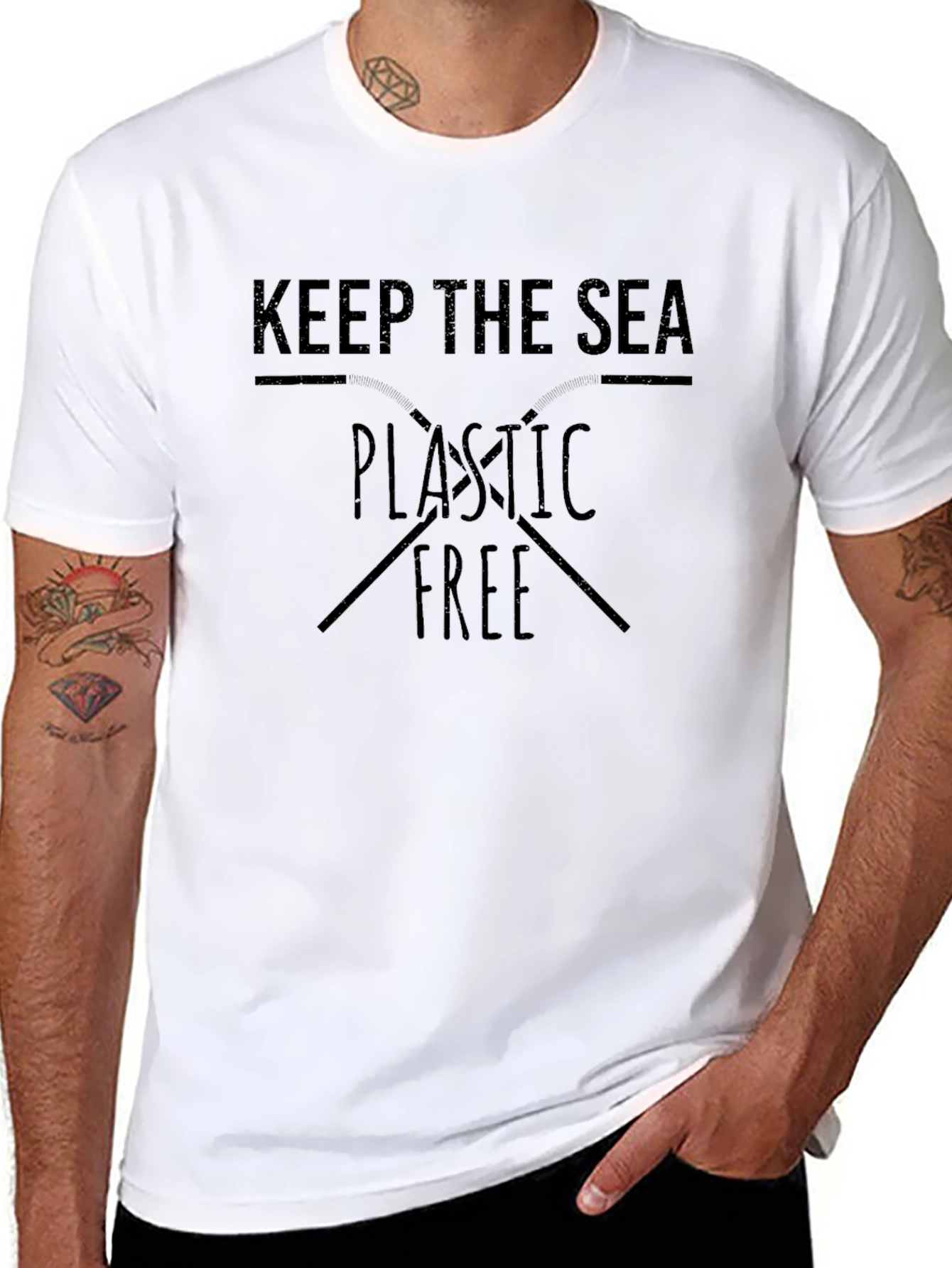 Keep The Sea Plastic Free Graphic T-Shirt