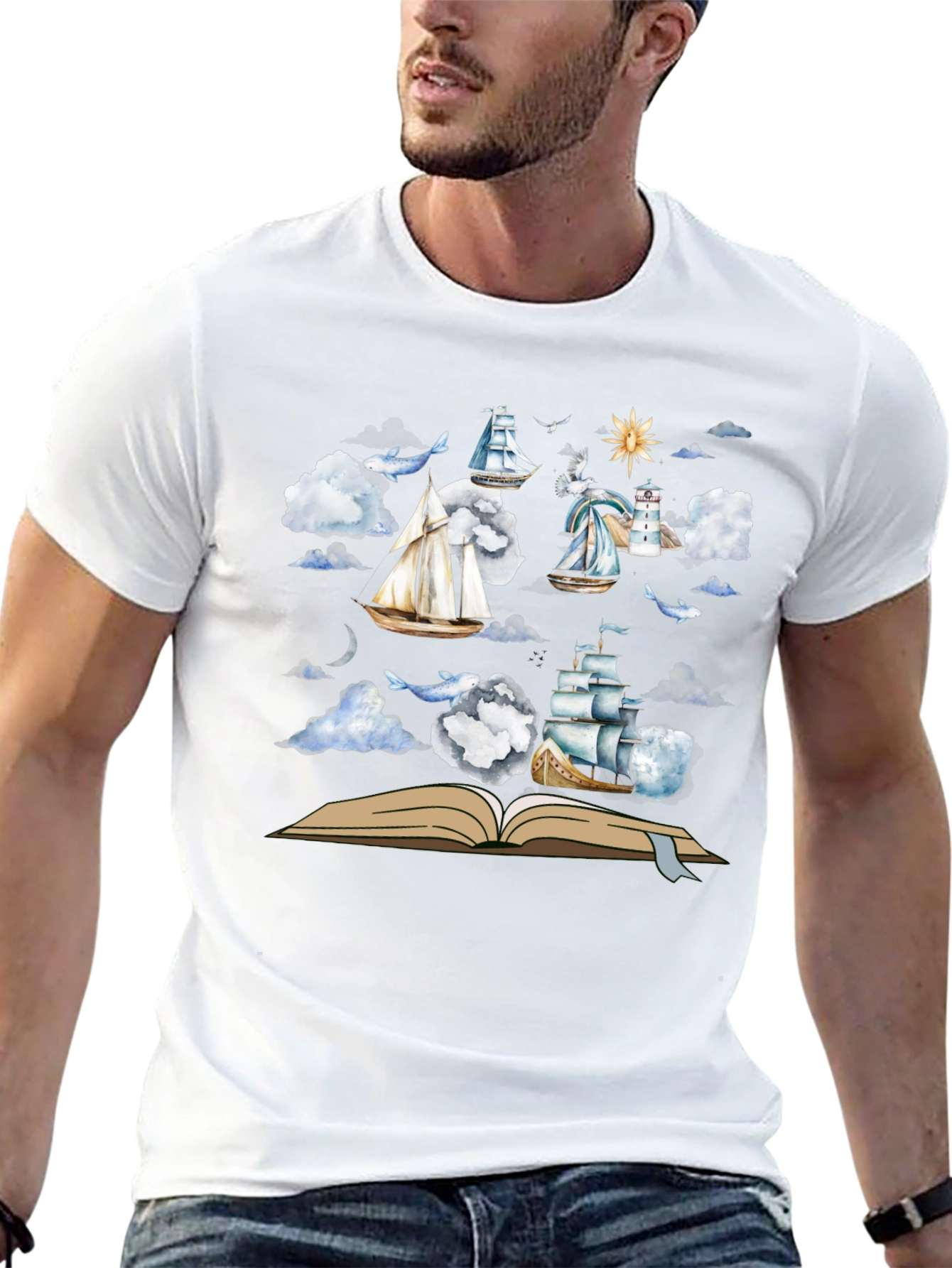 Nautical Open Book T-Shirt