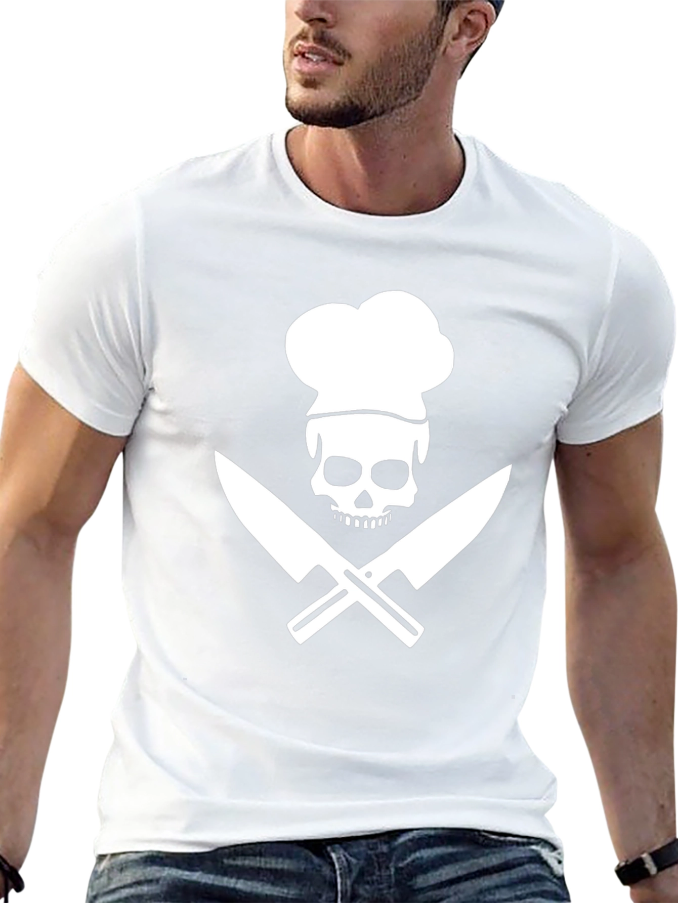 Chef Skull Graphic T-Shirt - Culinary Pirate Tee