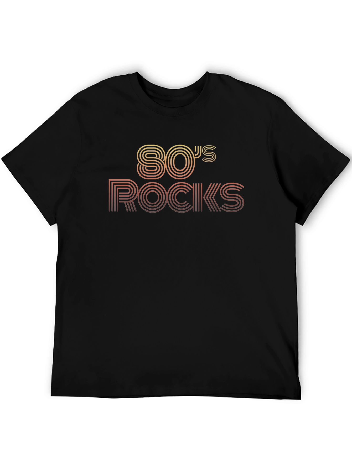 80s Rocks Black Graphic Tee