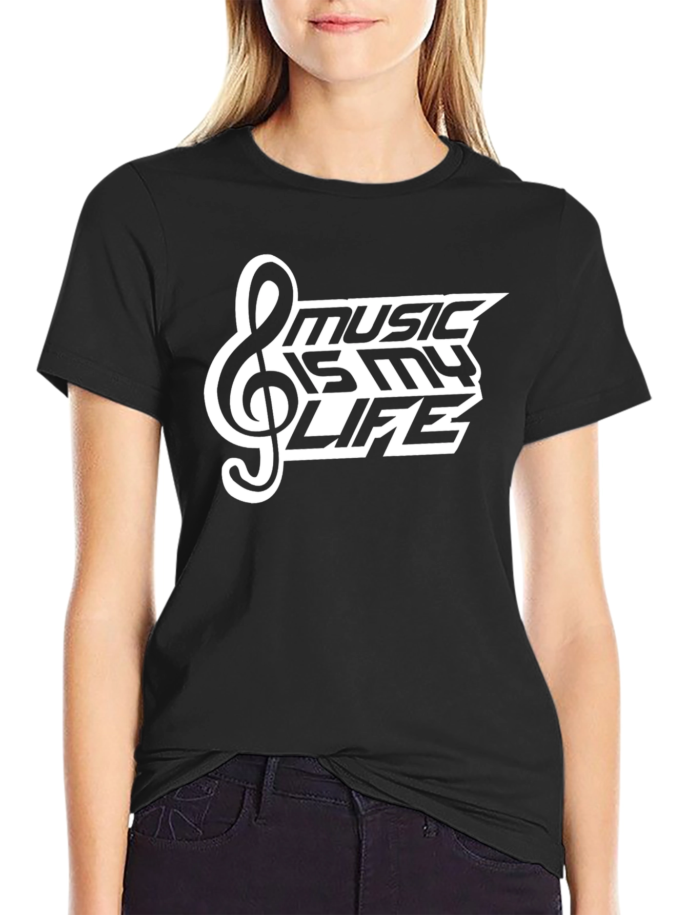 Music Is My Life Black T-Shirt