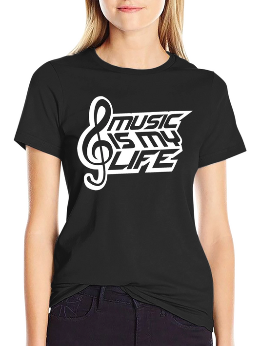 Music Is My Life Black T-Shirt