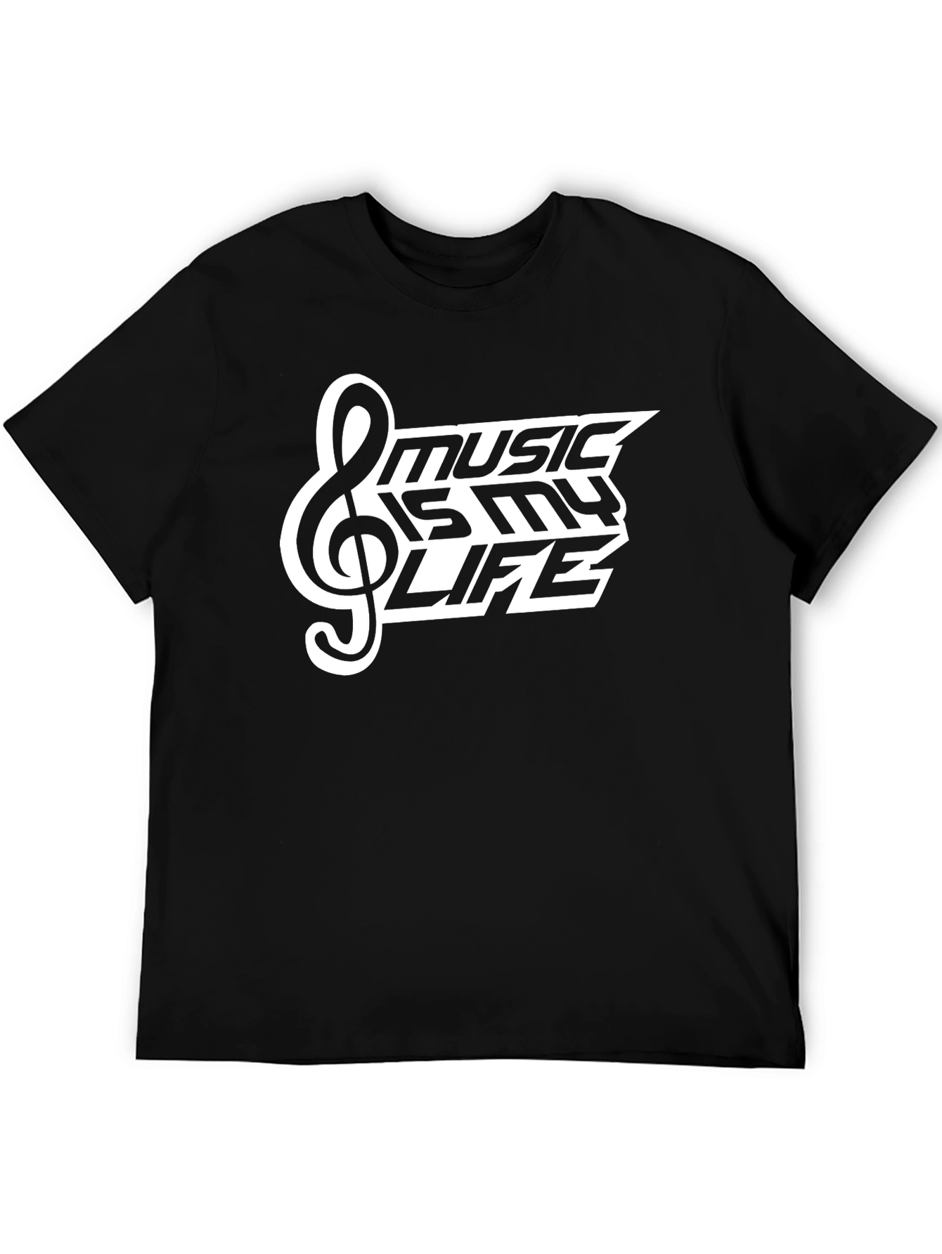 Music Is My Life Black T-Shirt