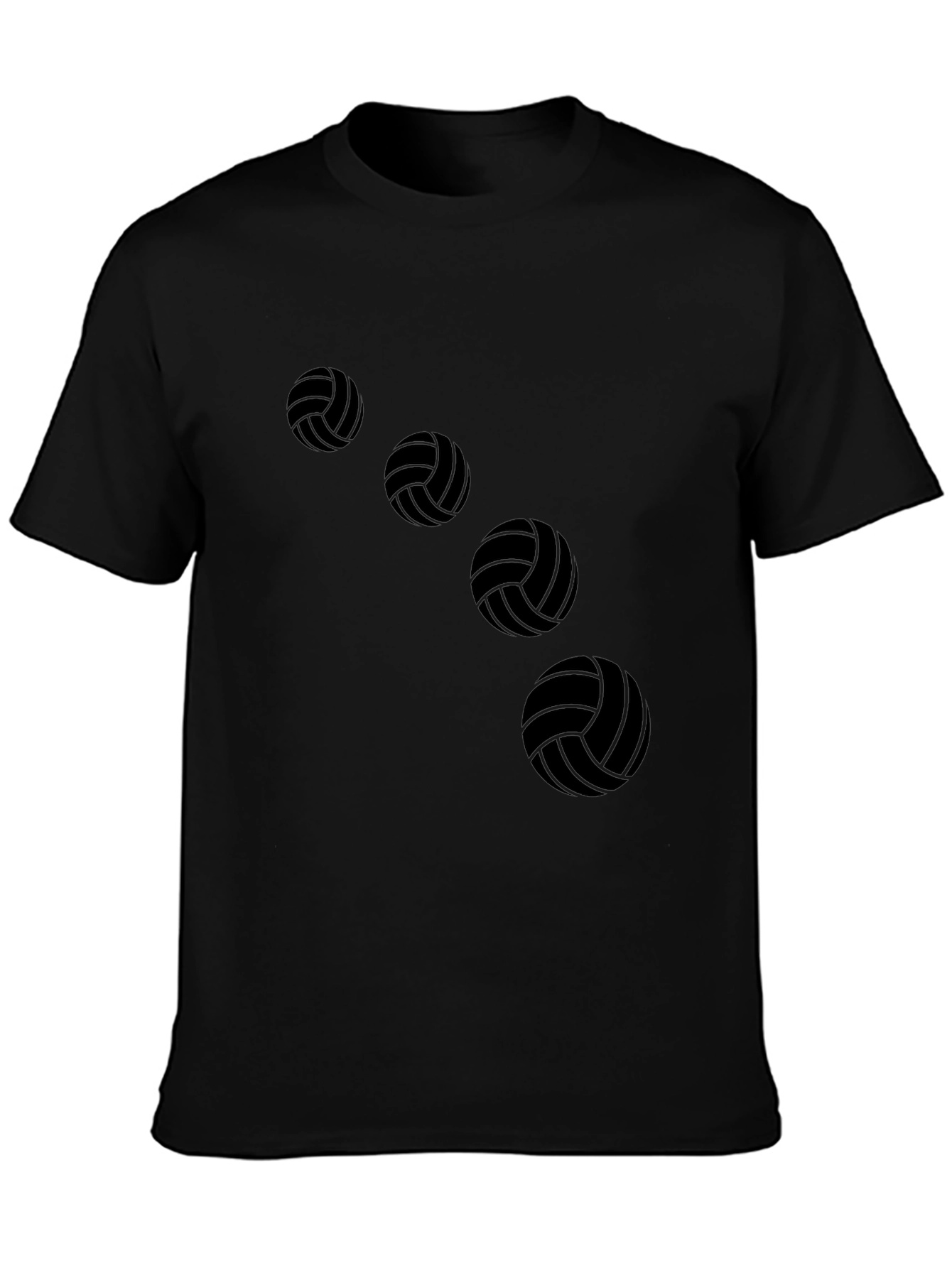 Volleyball Graphic Tee - Black Casual Shirt