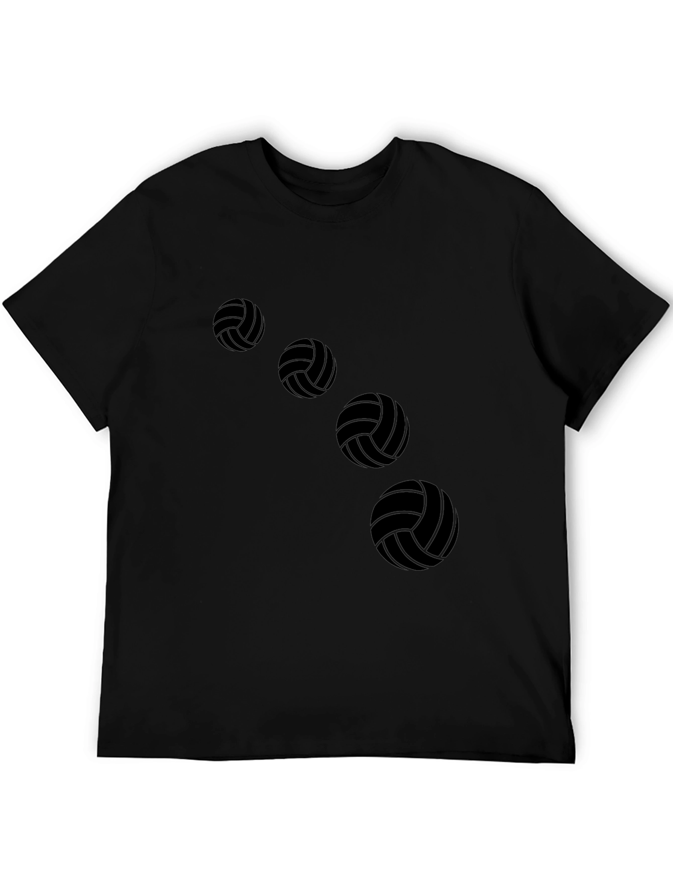 Volleyball Graphic Tee - Black Casual Shirt