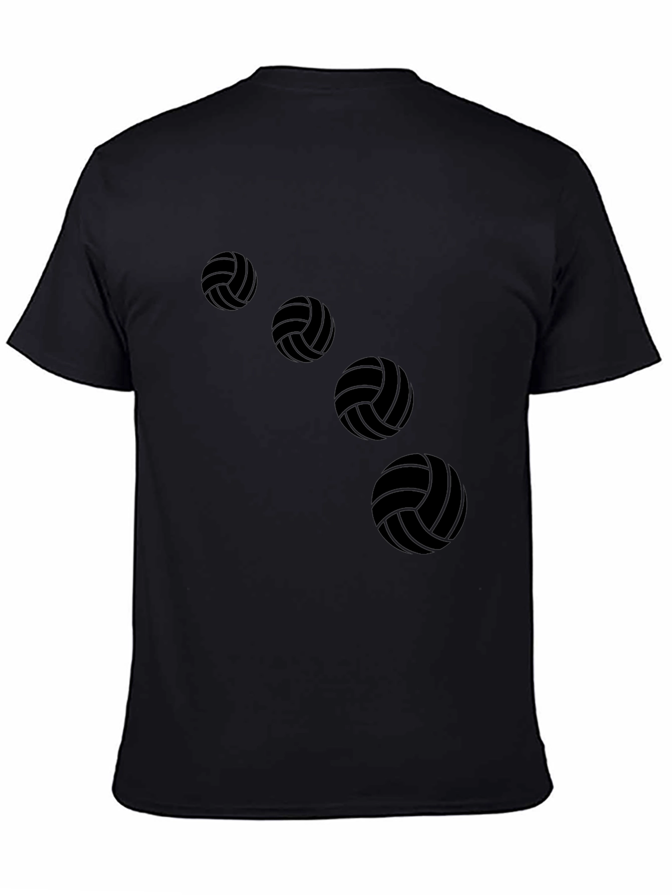 Volleyball Graphic Tee - Black Casual Shirt