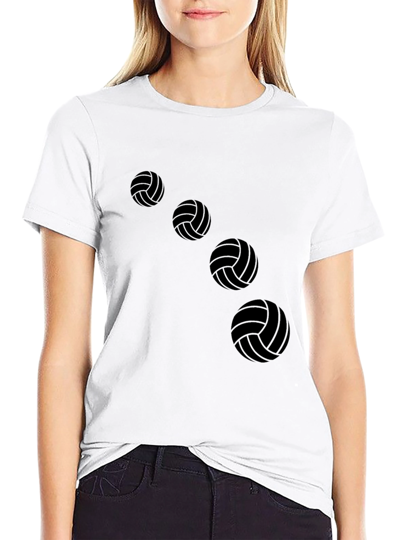 Volleyball Graphic Tee - Black Casual Shirt