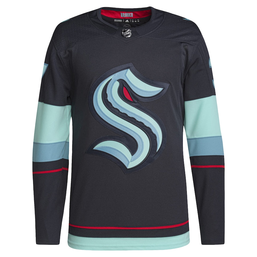 Men's Seattle Kraken Yanni Gourde adidas Deep Sea Blue Home Primegreen Authentic Pro Player - Jersey