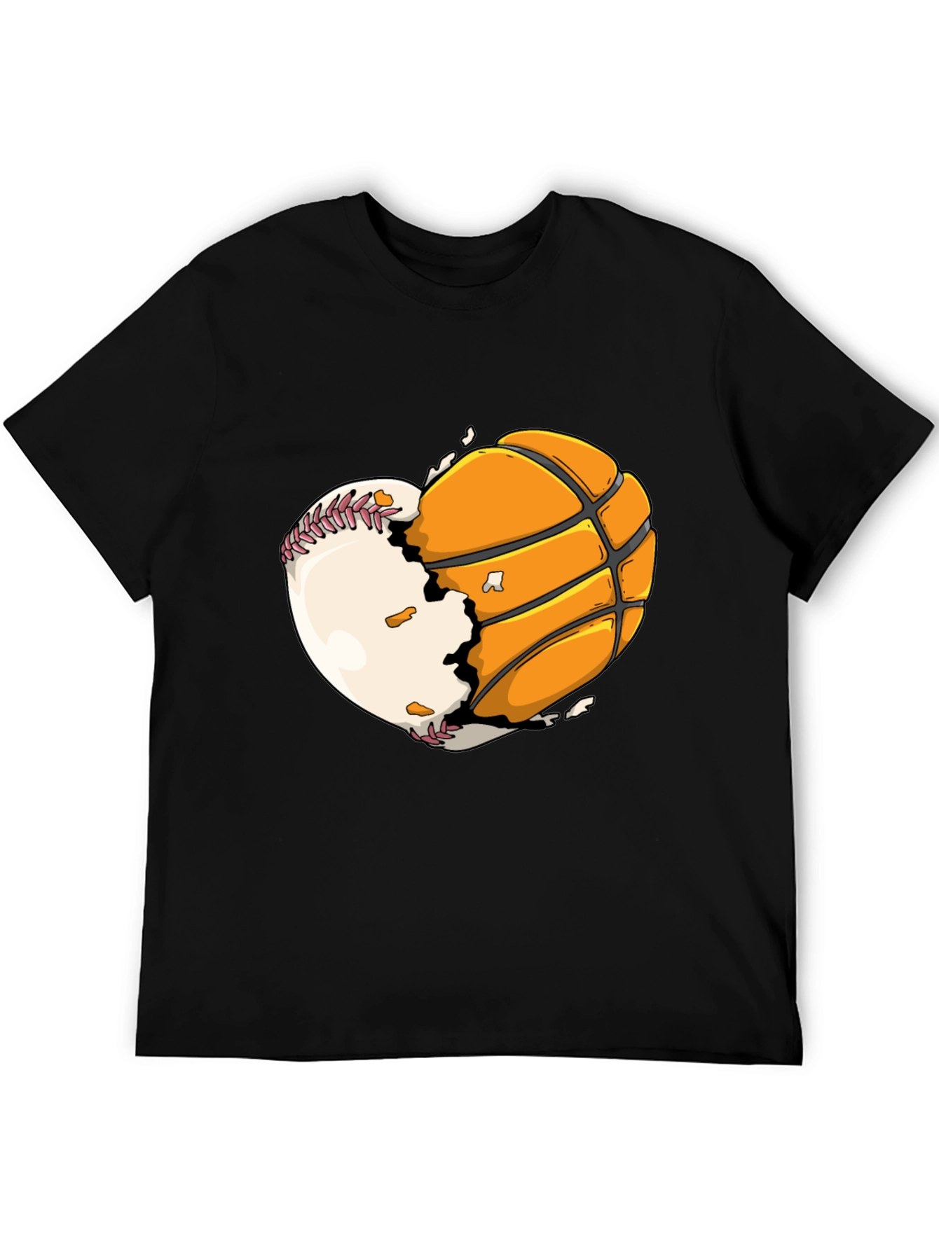 Baseball Basketball Heart Graphic Tee