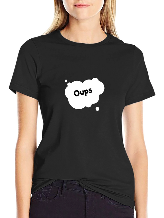 Oops Graphic Print Crew Neck T-Shirt