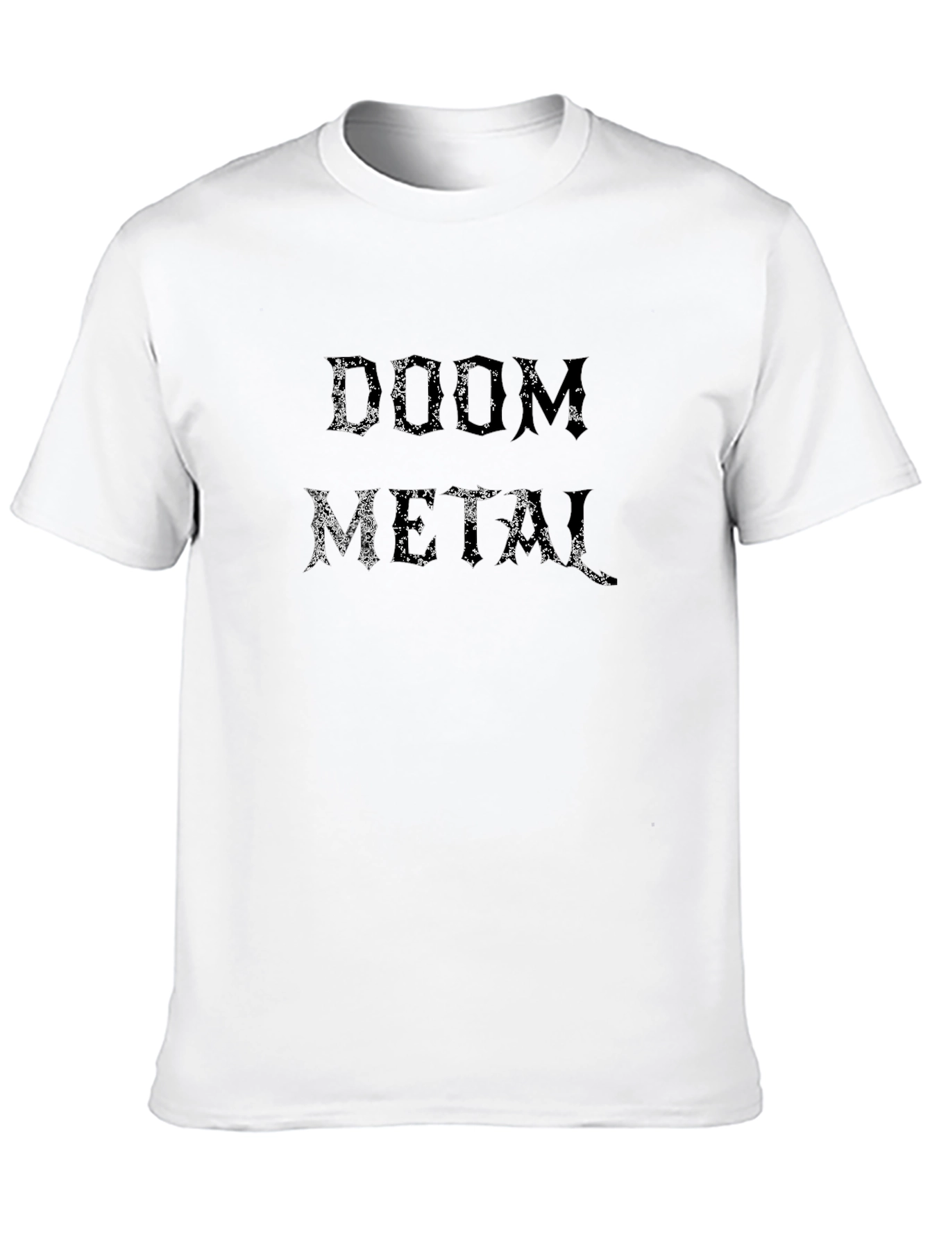 Doom Metal Graphic Tee - Black Cotton T-Shirt
