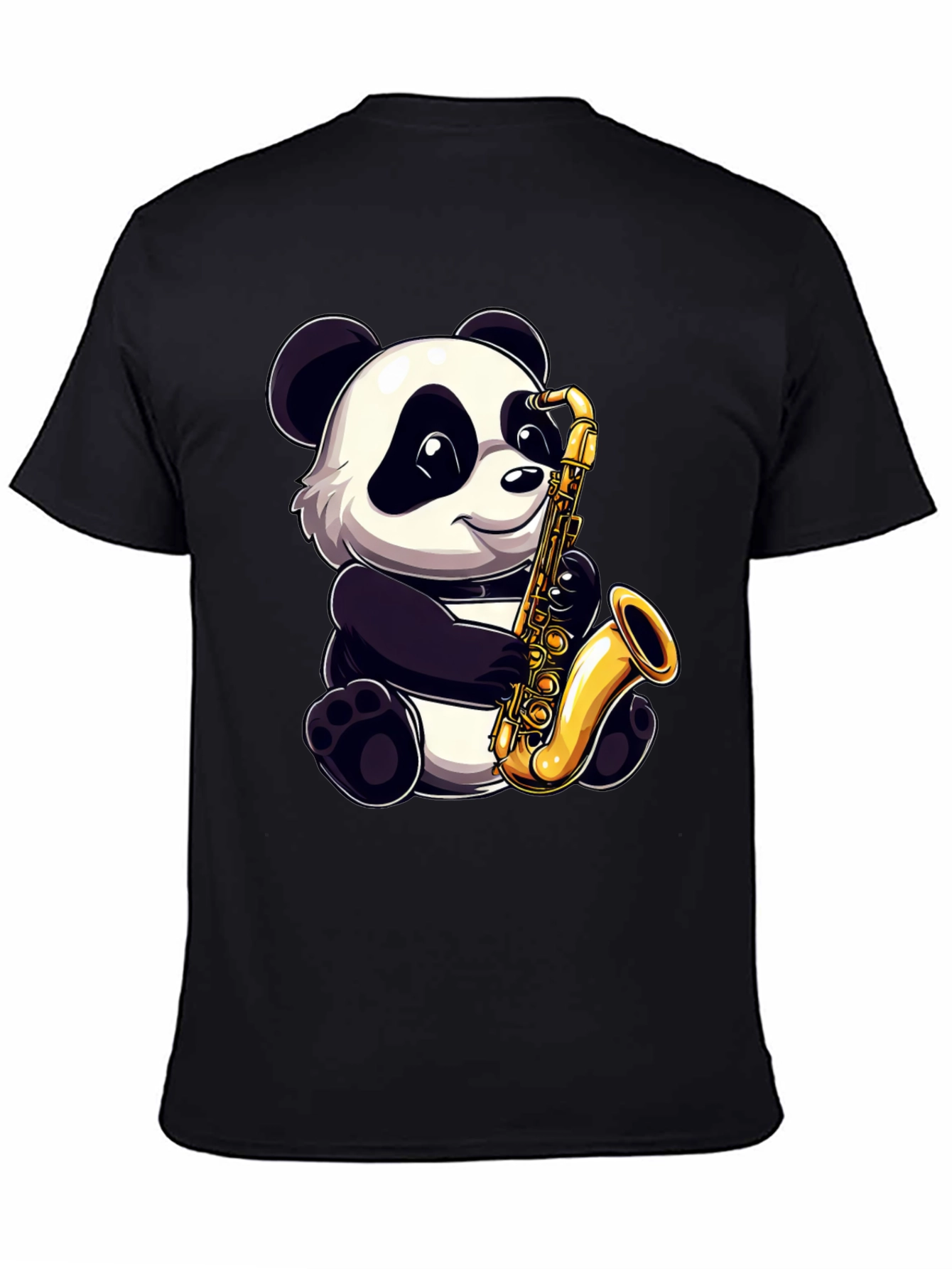 Panda Saxophone T-Shirt - Cool Graphic Tee