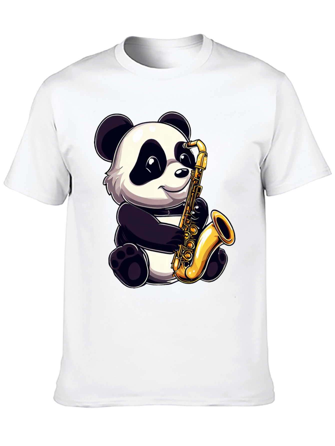 Panda Saxophone T-Shirt - Cool Graphic Tee