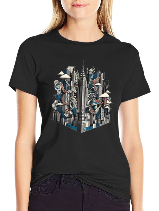 New York City Skyline Graphic T-Shirt - Cool Design