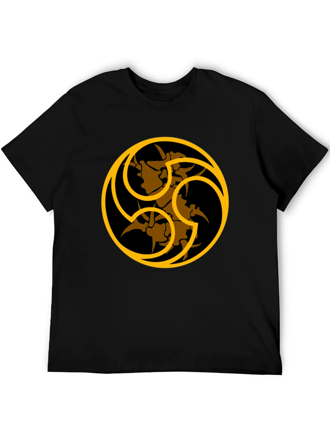 Unique Graphic Print Black T-Shirt