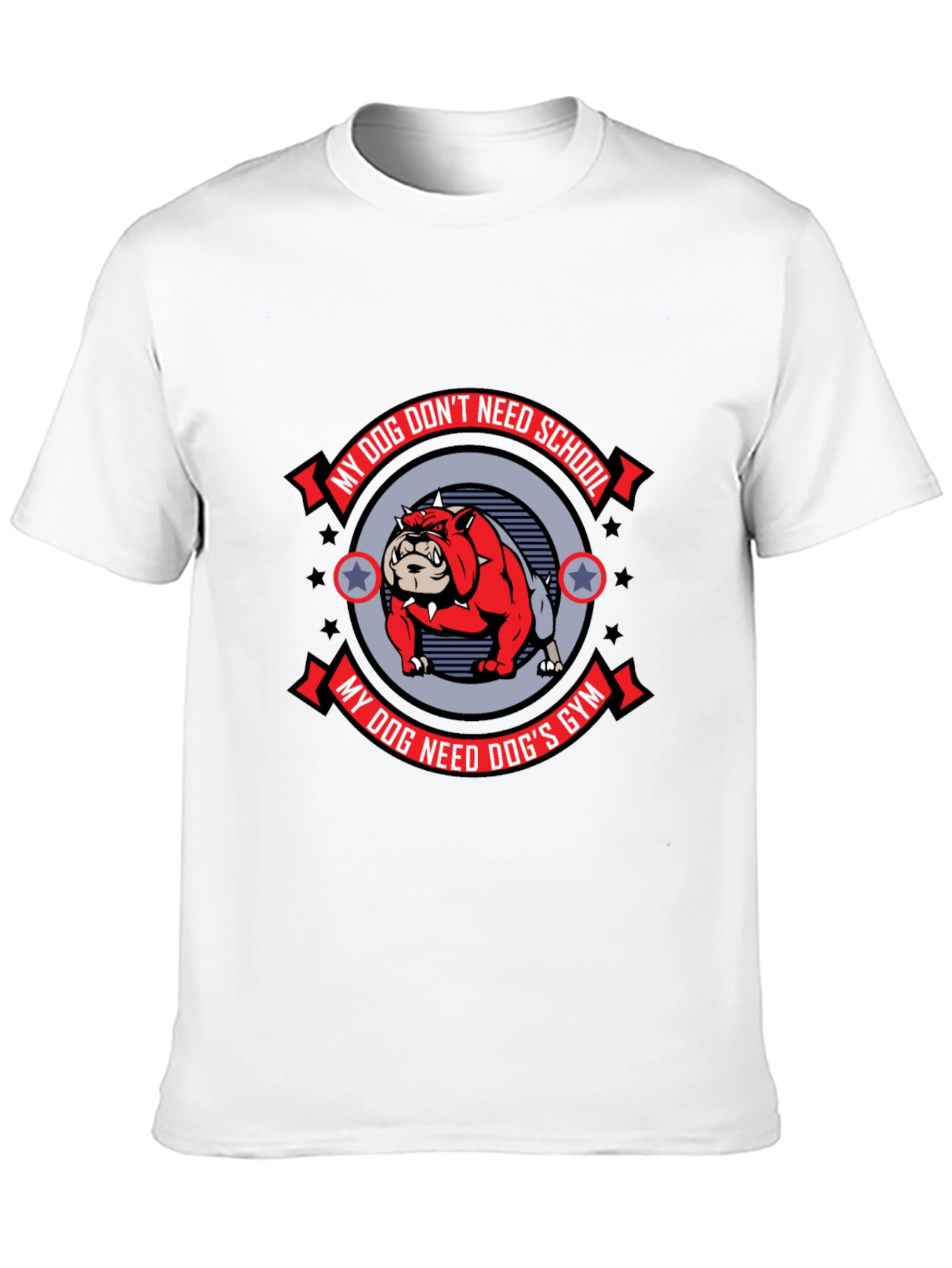 Dog Gym Bulldog Graphic Tee - Mens Black T-Shirt