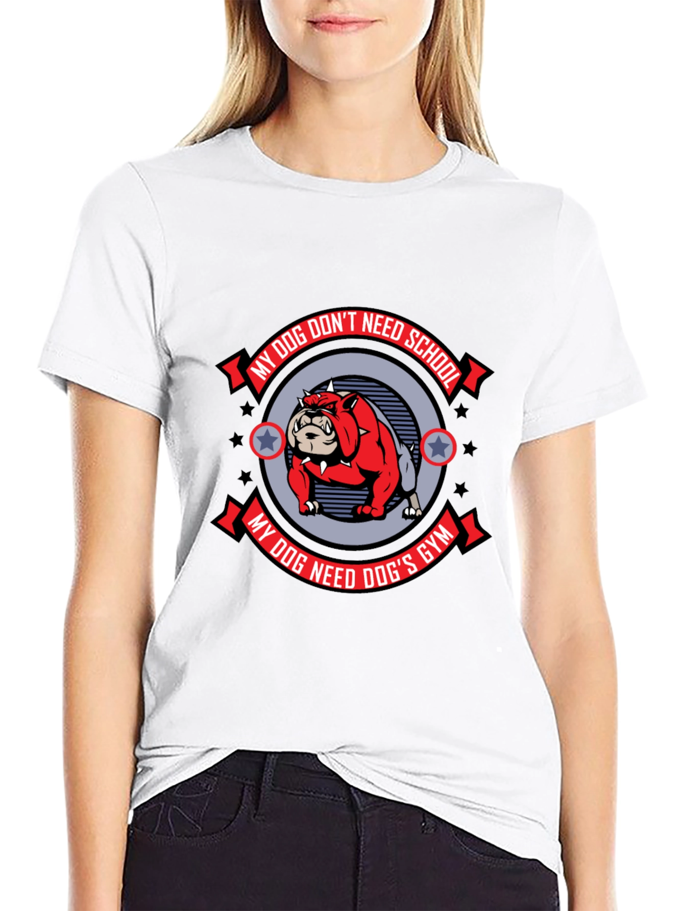 Dog Gym Bulldog Graphic Tee - Mens Black T-Shirt