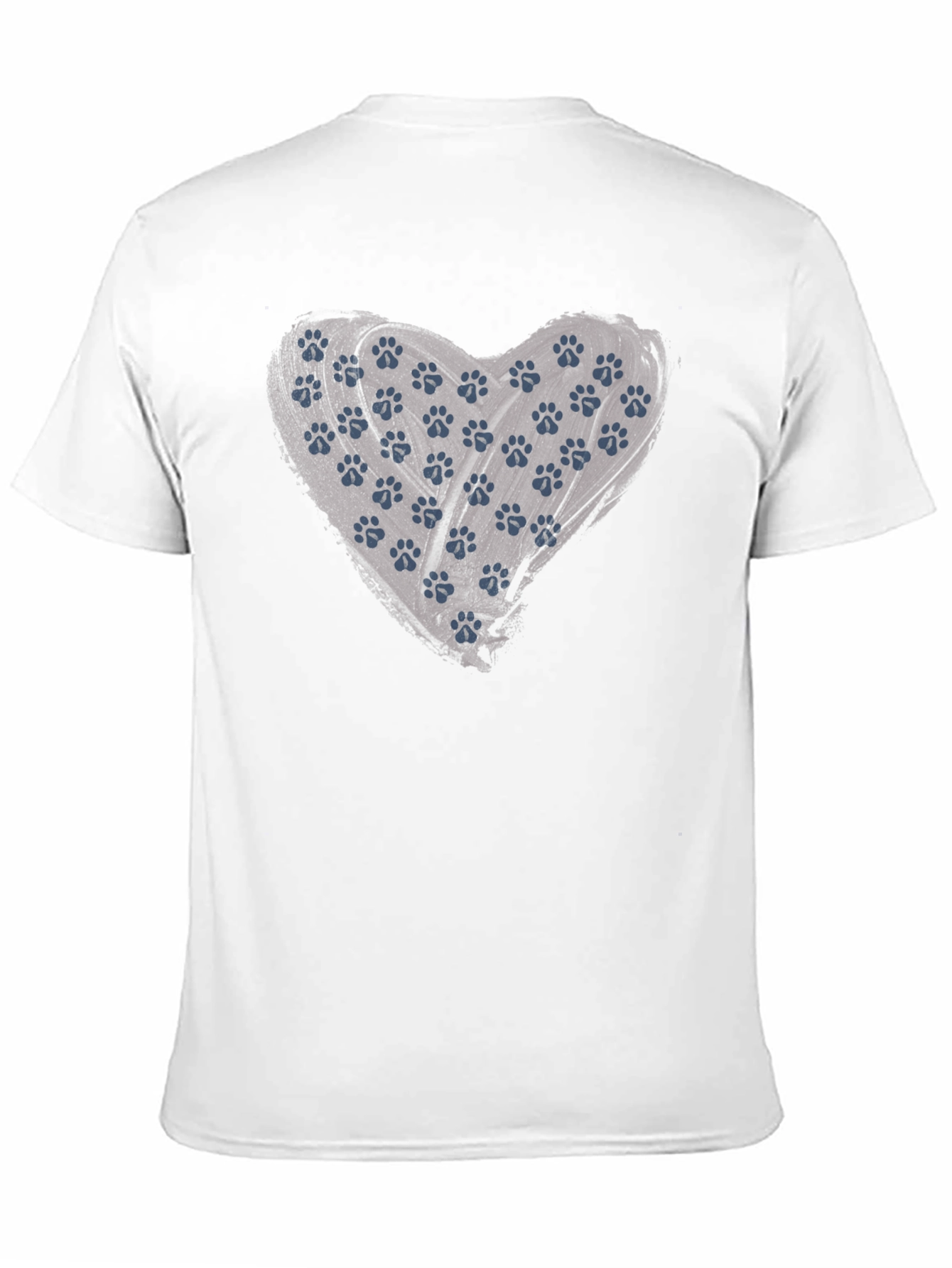 Paw Print Heart Tee - Black Graphic T-Shirt