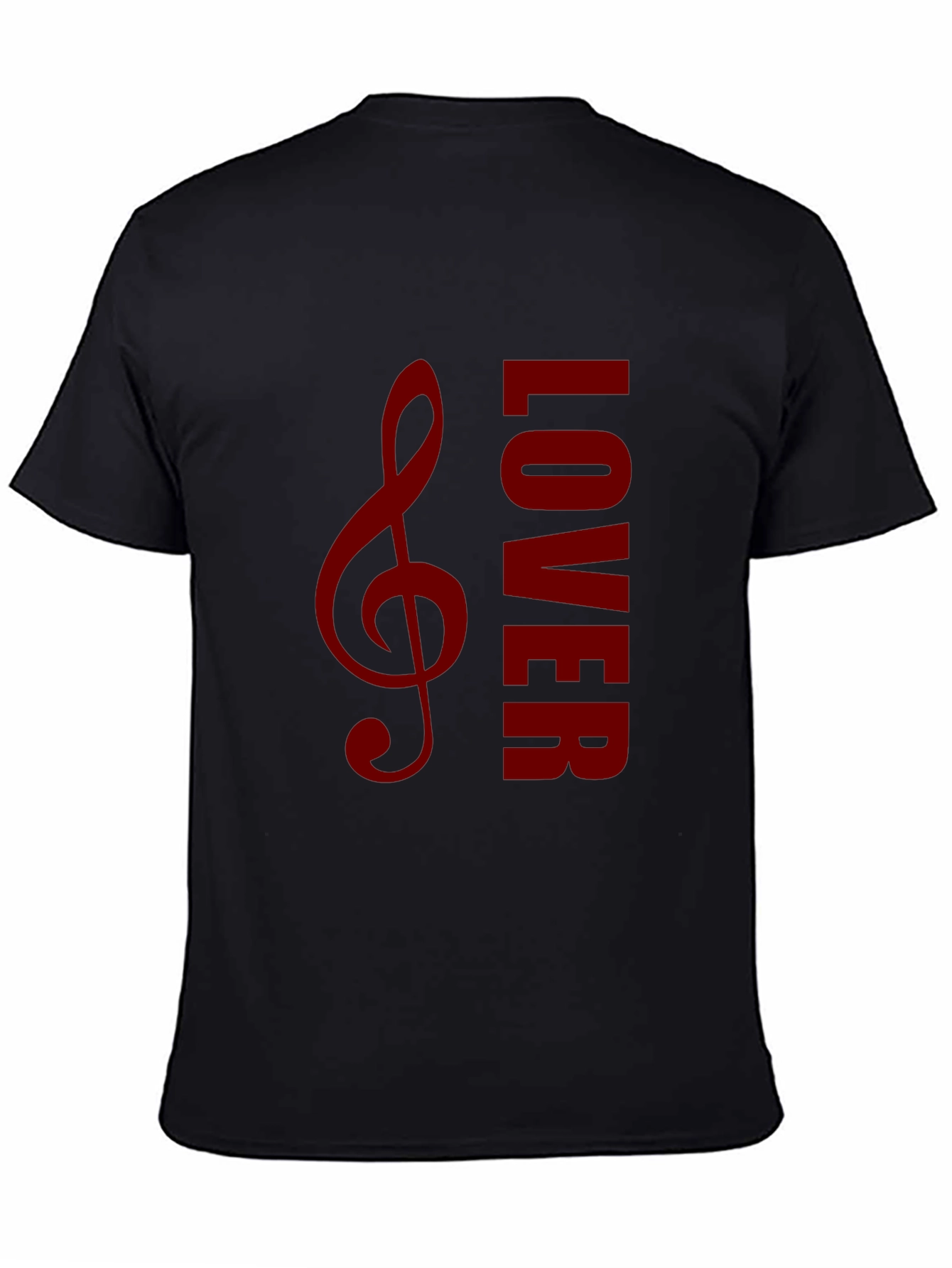 Music Lover Graphic Tee - Black Cotton T-Shirt