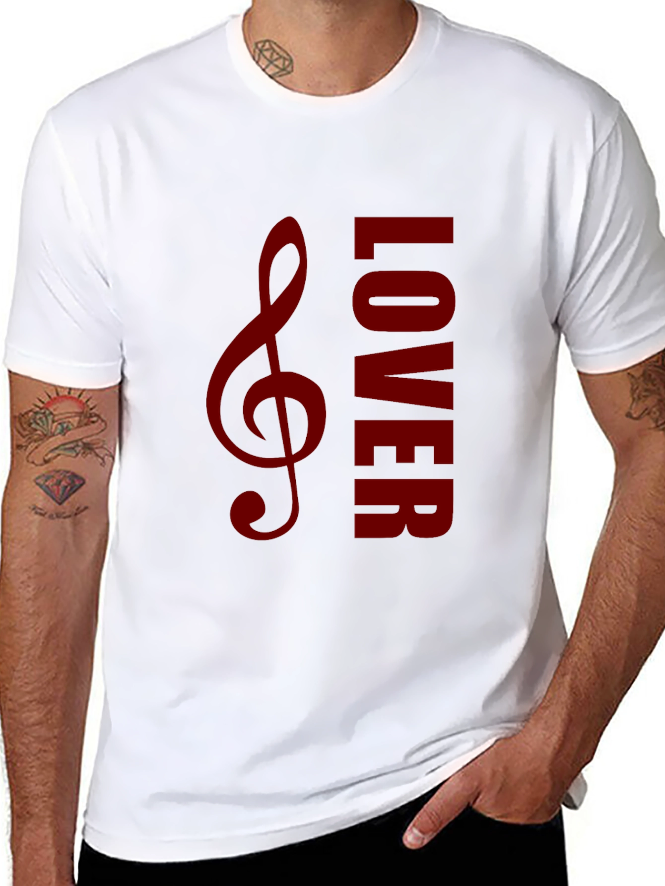 Music Lover Graphic Tee - Black Cotton T-Shirt