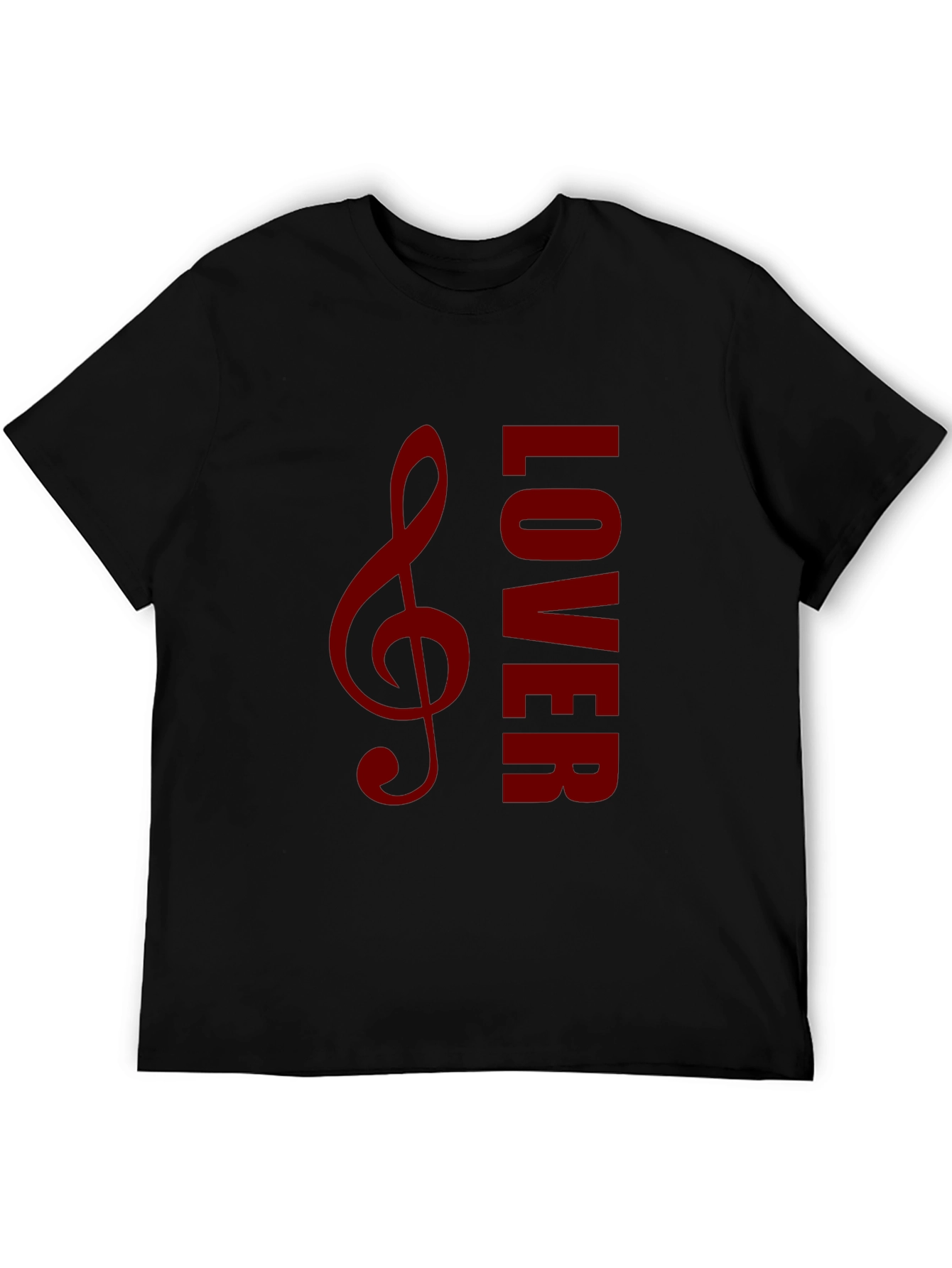 Music Lover Graphic Tee - Black Cotton T-Shirt