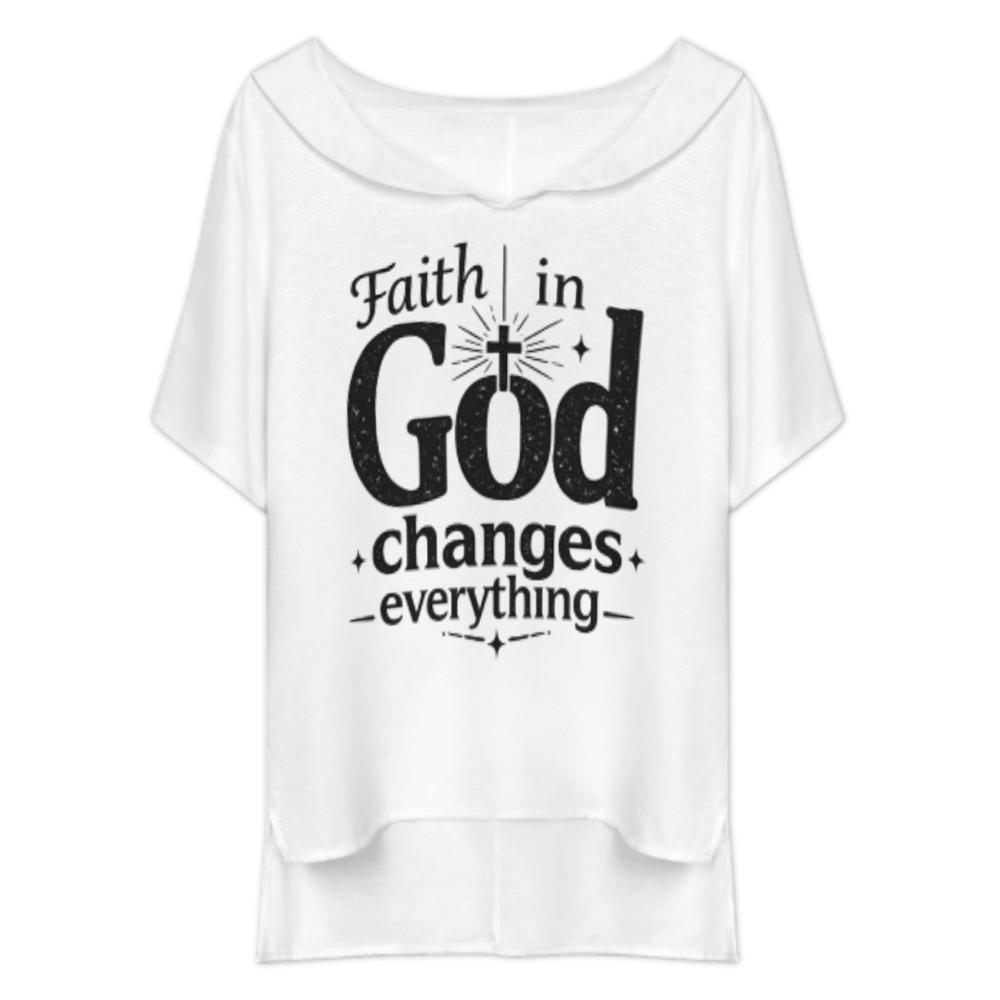 Faith in God Graphic Tee, Inspirational Christian Quote Shirt, Minimalist Religious Typography T-Shirt, Motivational Faith Based Top(z729)