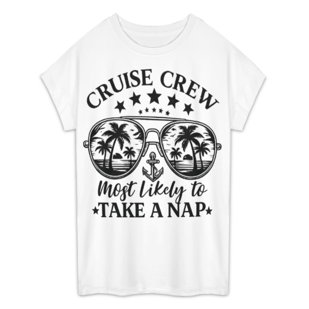 Cruise Crew Funny Vacation Tee, Tropical Cruise Humor Shirt, Beach Vacation Graphic T-Shirt, Summer Travel Relaxation Top(z731)
