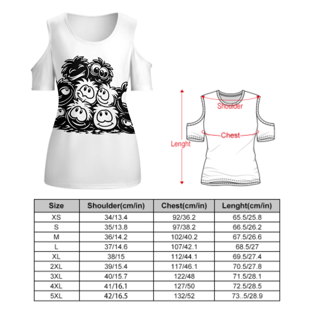 Funny Fuzzy Cartoon Graphic Tee, Cute Monster Smile Shirt, Playful Retro Character Top, Whimsical Black and White Graphic T-Shirt(z716)