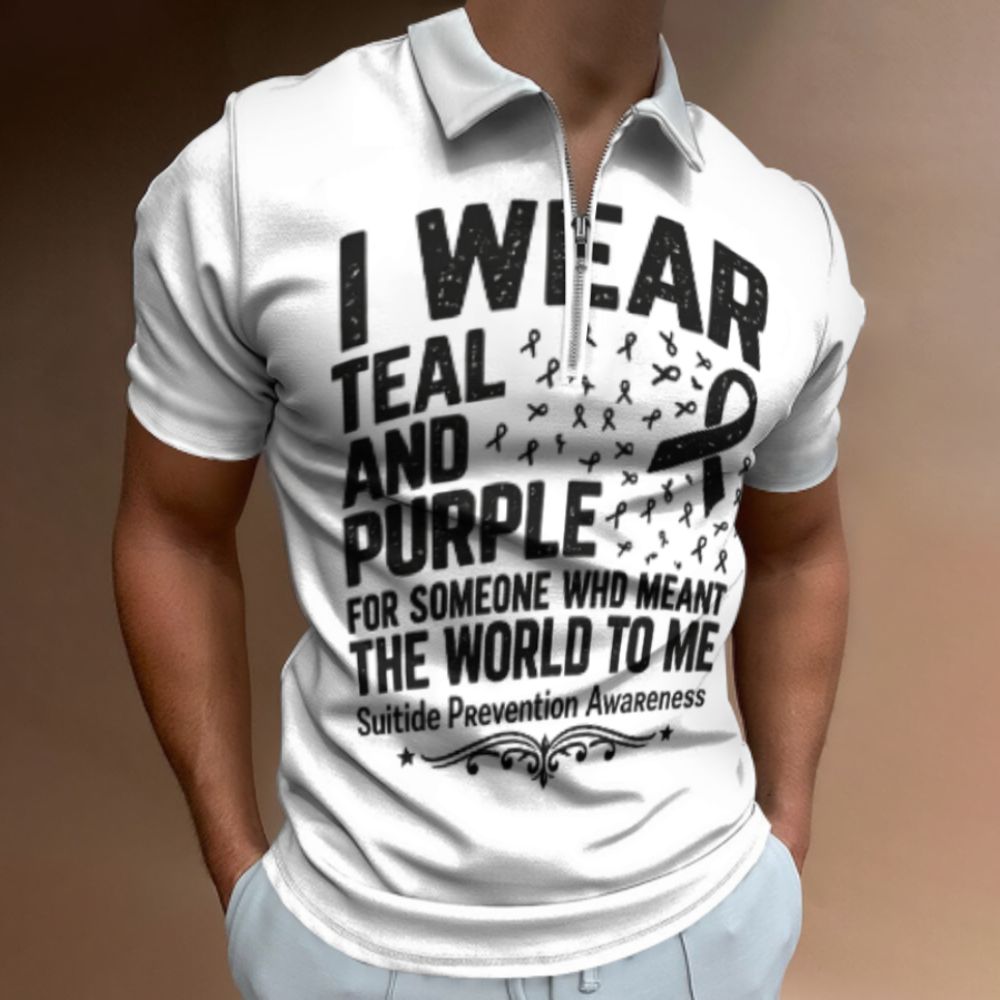 Teal And Purple Suicide Prevention Awareness Shirt, Mental Health Support Graphic Tee, Inspirational Awareness Apparel, Meaningful Tribute Design, Unisex Casual Statement Top(z703)