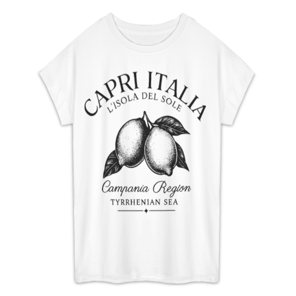 Capri Italy Lemon Graphic Tee, Vintage Mediterranean Vacation Shirt, Amalfi Coast Aesthetic T-Shirt, Minimal Coastal Summer Fashion Top(z740)