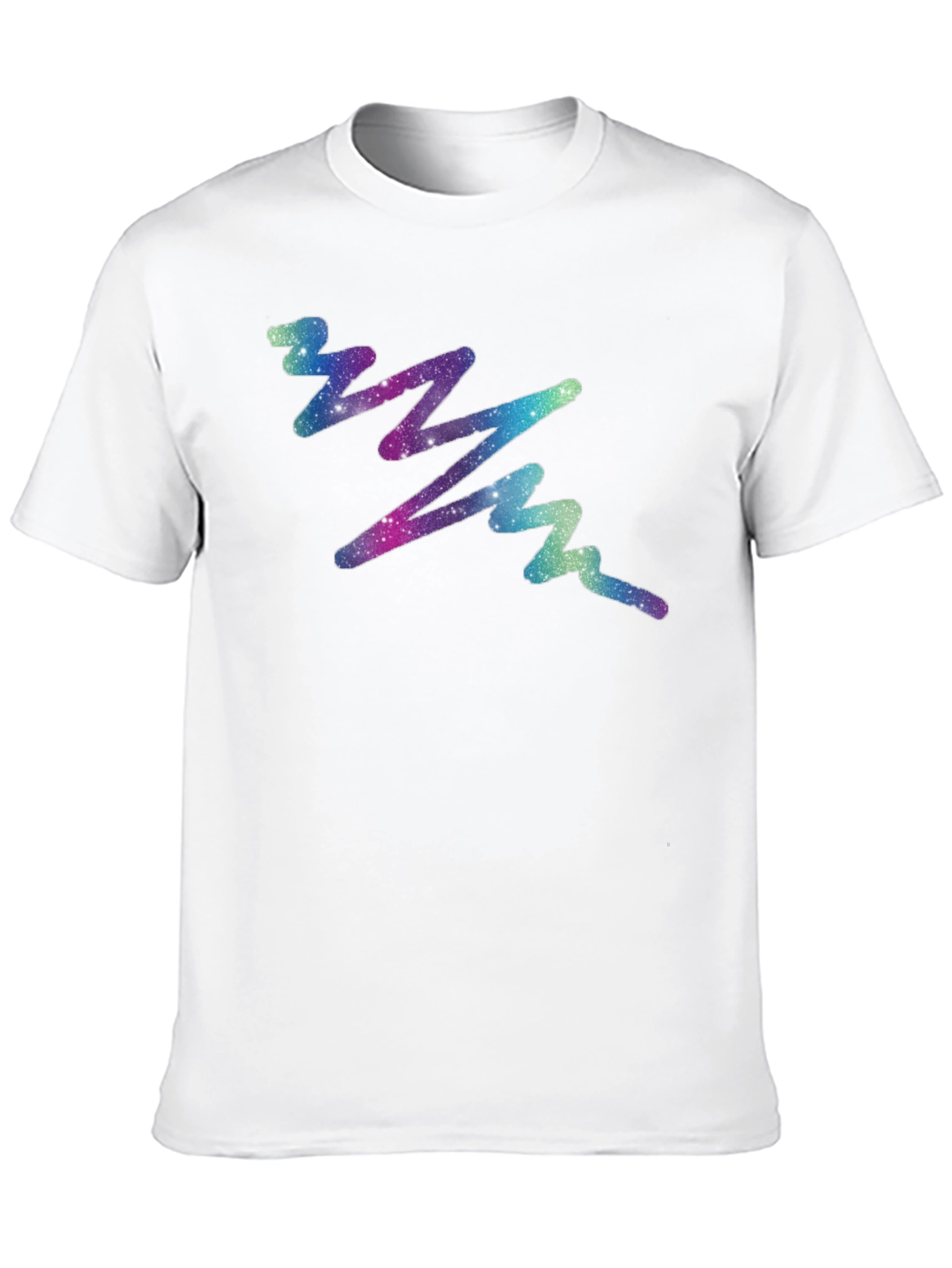 Galaxy Wave Black Tee - Cosmic Style