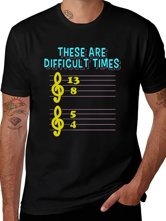 Difficult Times Fibonacci T-Shirt - Music & Math Humor Tee