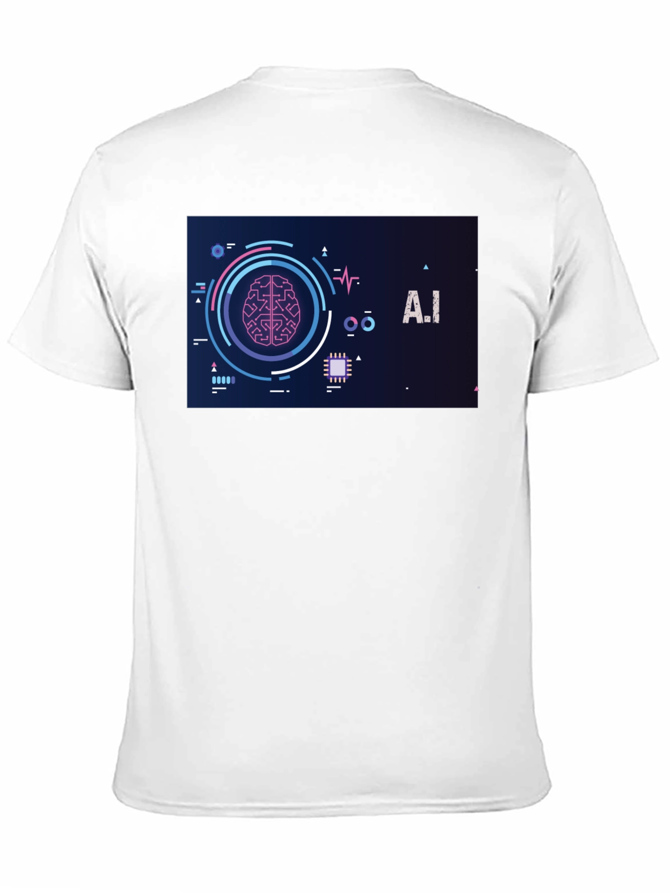 AI Brain Graphic Tee - Modern Tech Style
