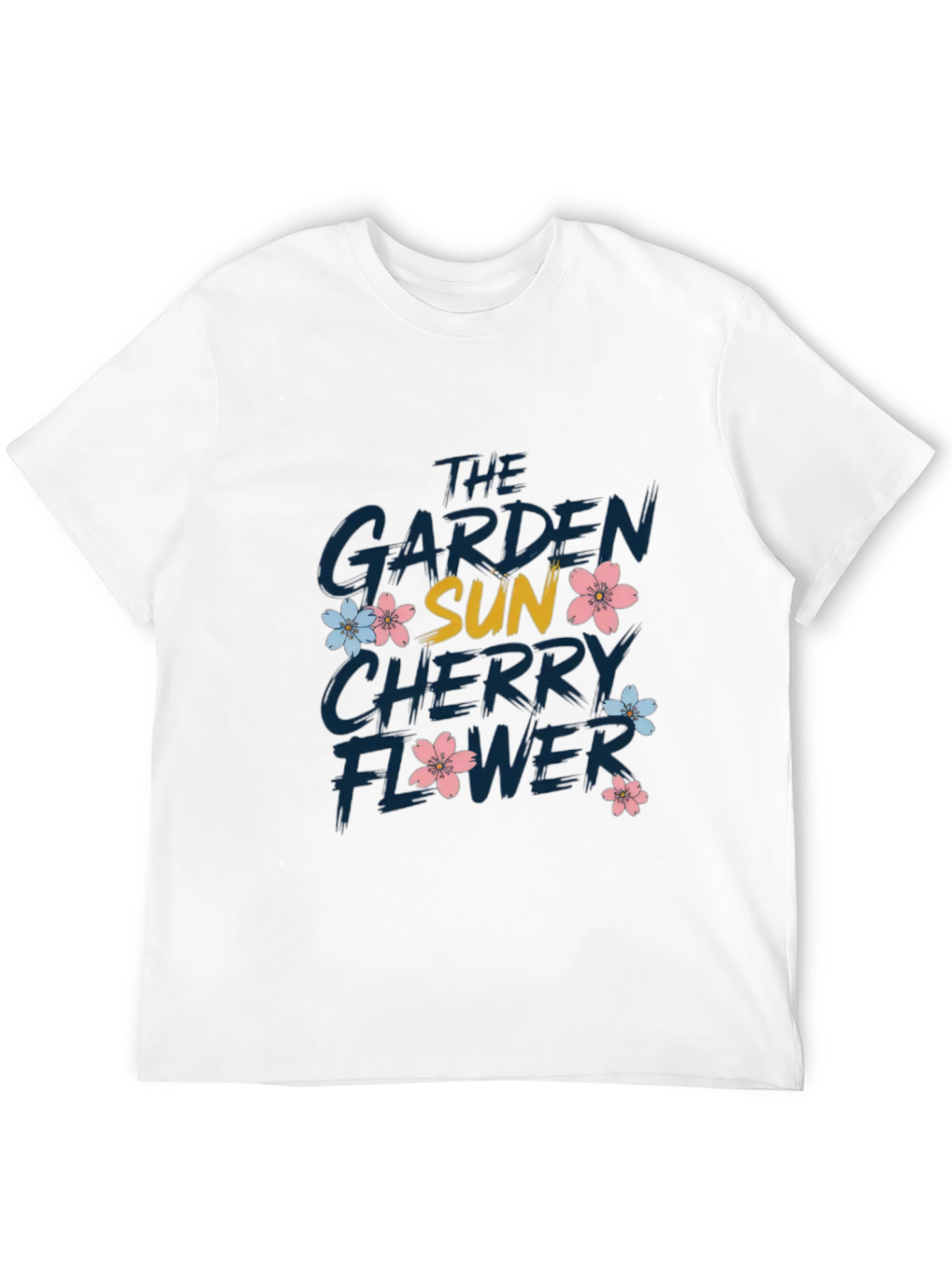 Garden Sun Cherry Flower Graphic T-Shirt