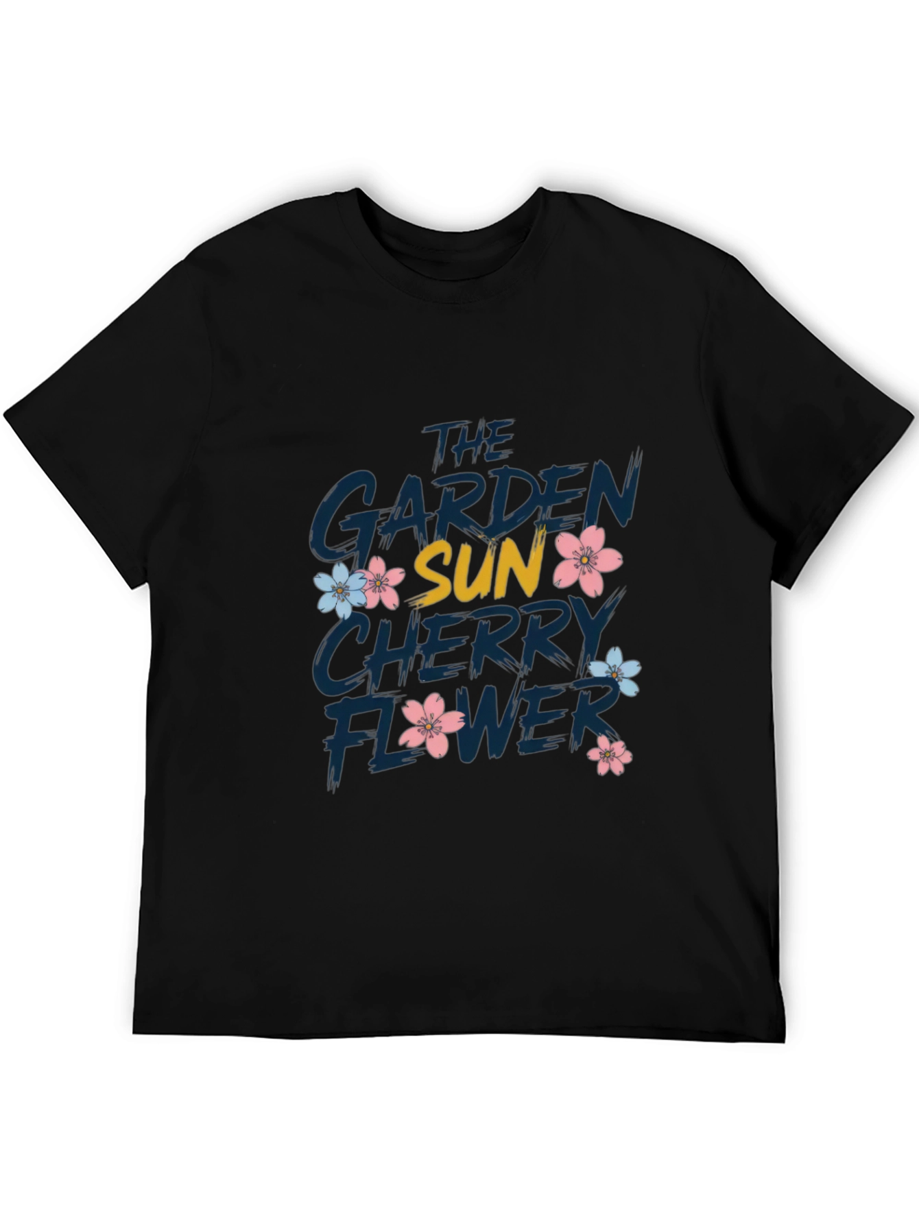 Garden Sun Cherry Flower Graphic T-Shirt
