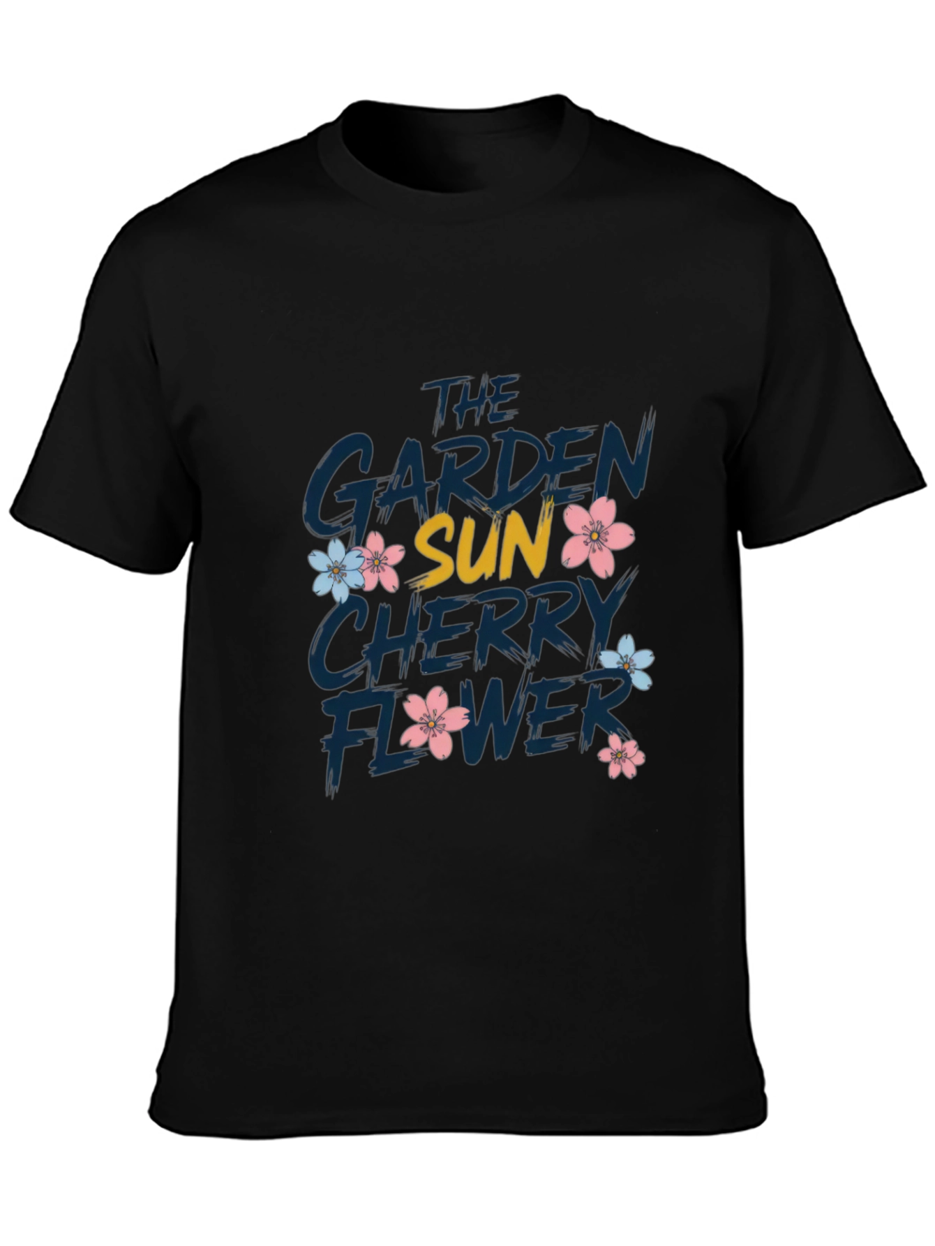 Garden Sun Cherry Flower Graphic T-Shirt