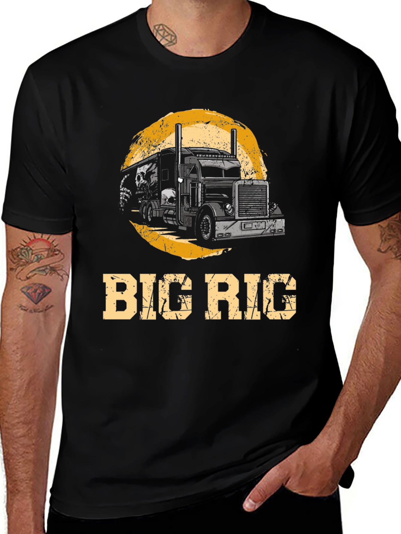Big Rig Trucker T-Shirt - Cool Graphic Tee