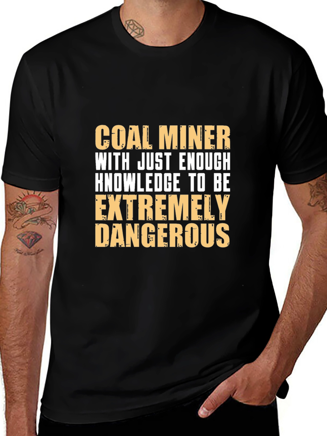 Coal Miner Dangerous Knowledge Graphic T-Shirt