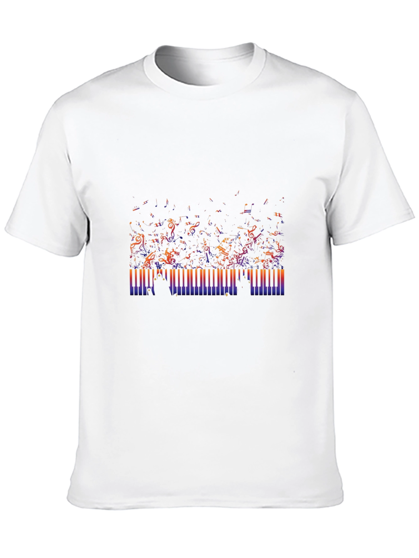 Musical Notes & Piano Keys Graphic Tee