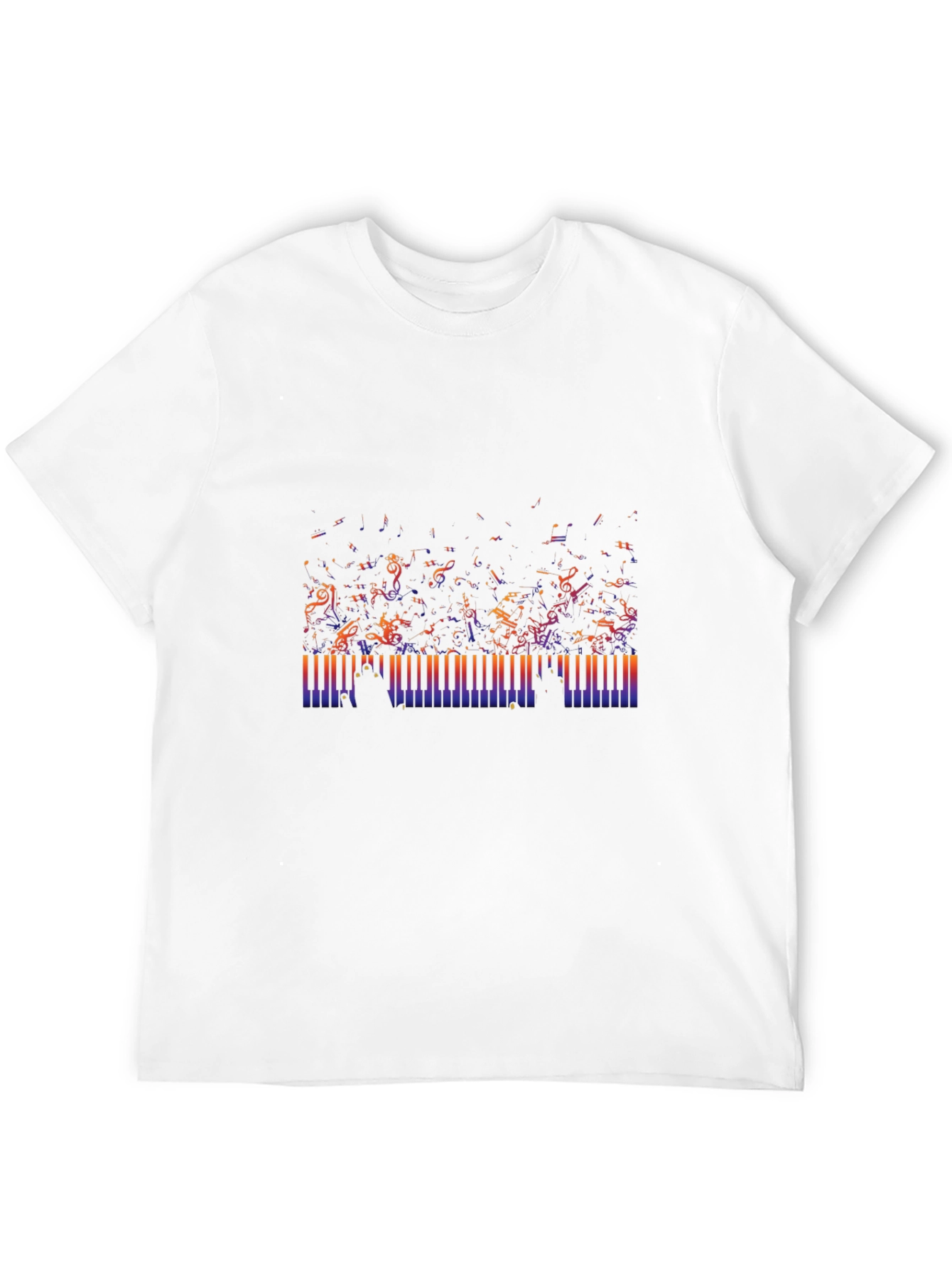 Musical Notes & Piano Keys Graphic Tee
