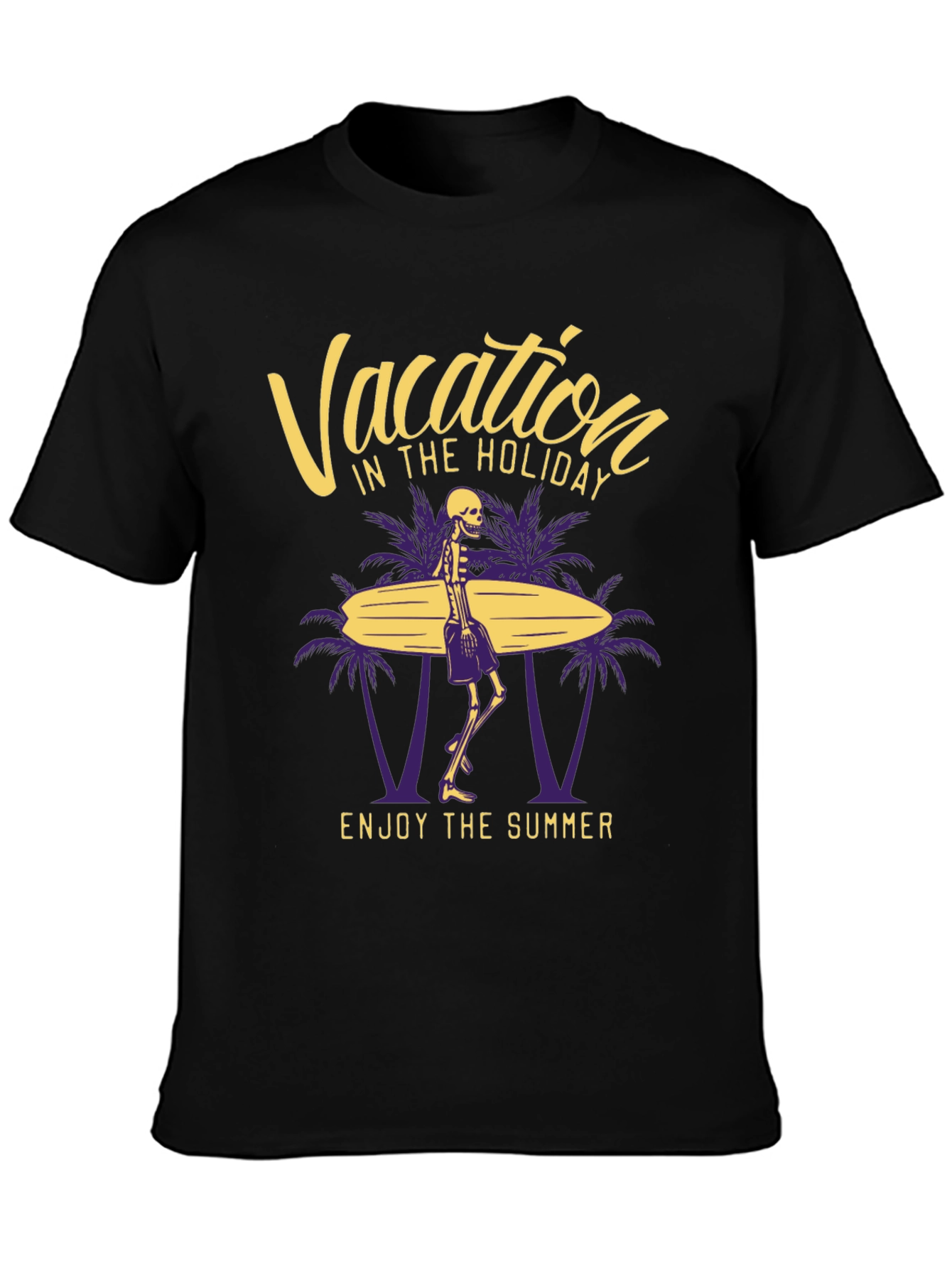 Vacation Skeleton Graphic T-Shirt