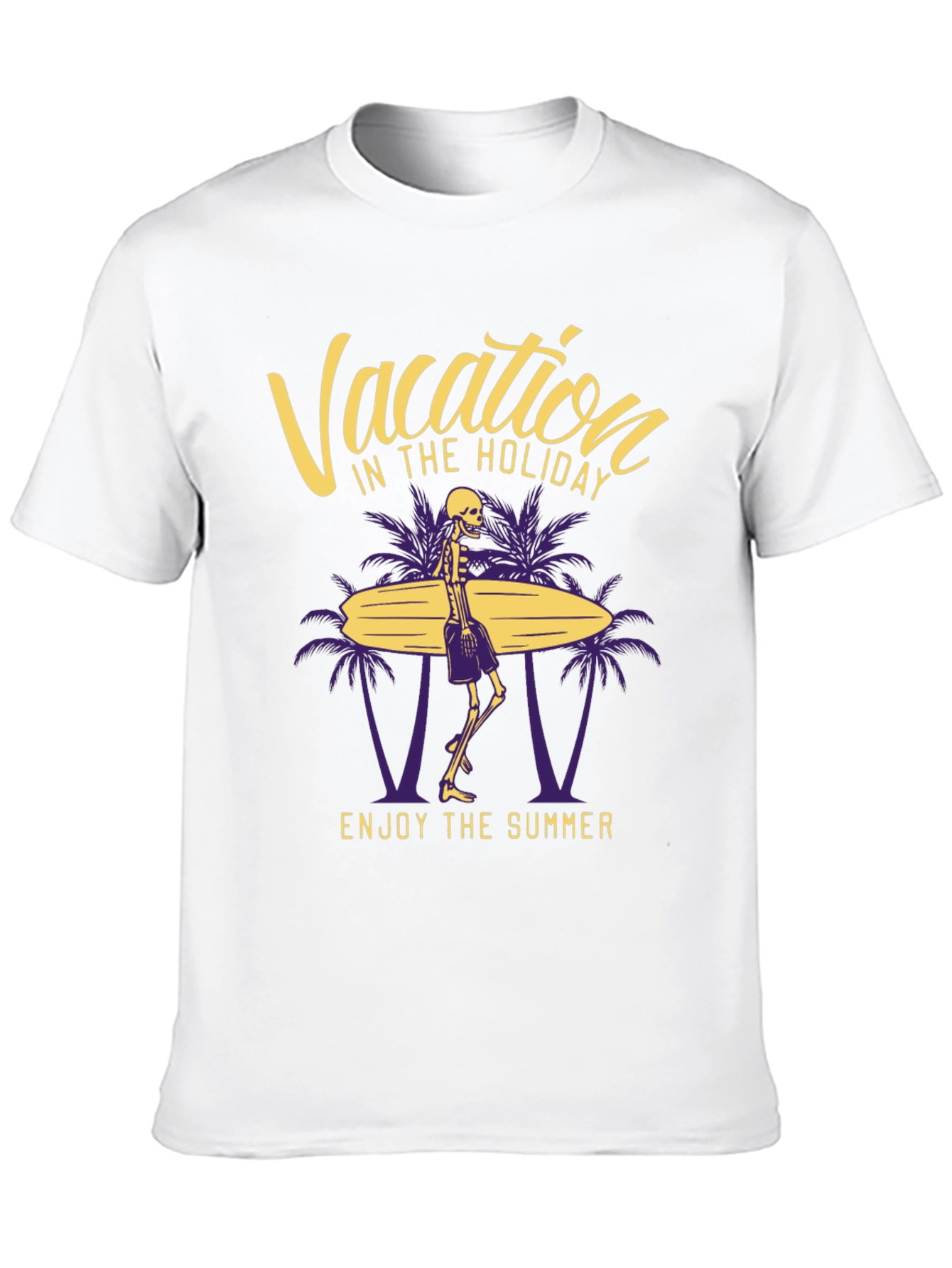 Vacation Skeleton Graphic T-Shirt