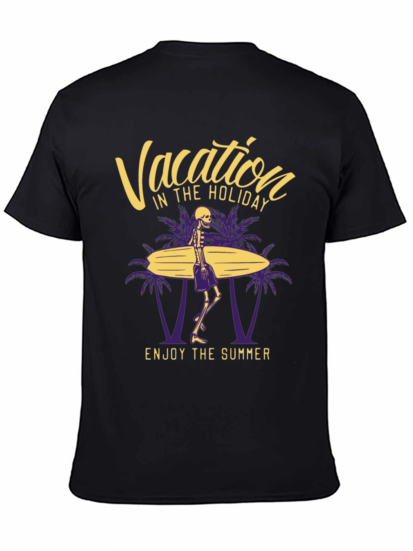 Vacation Skeleton Graphic T-Shirt