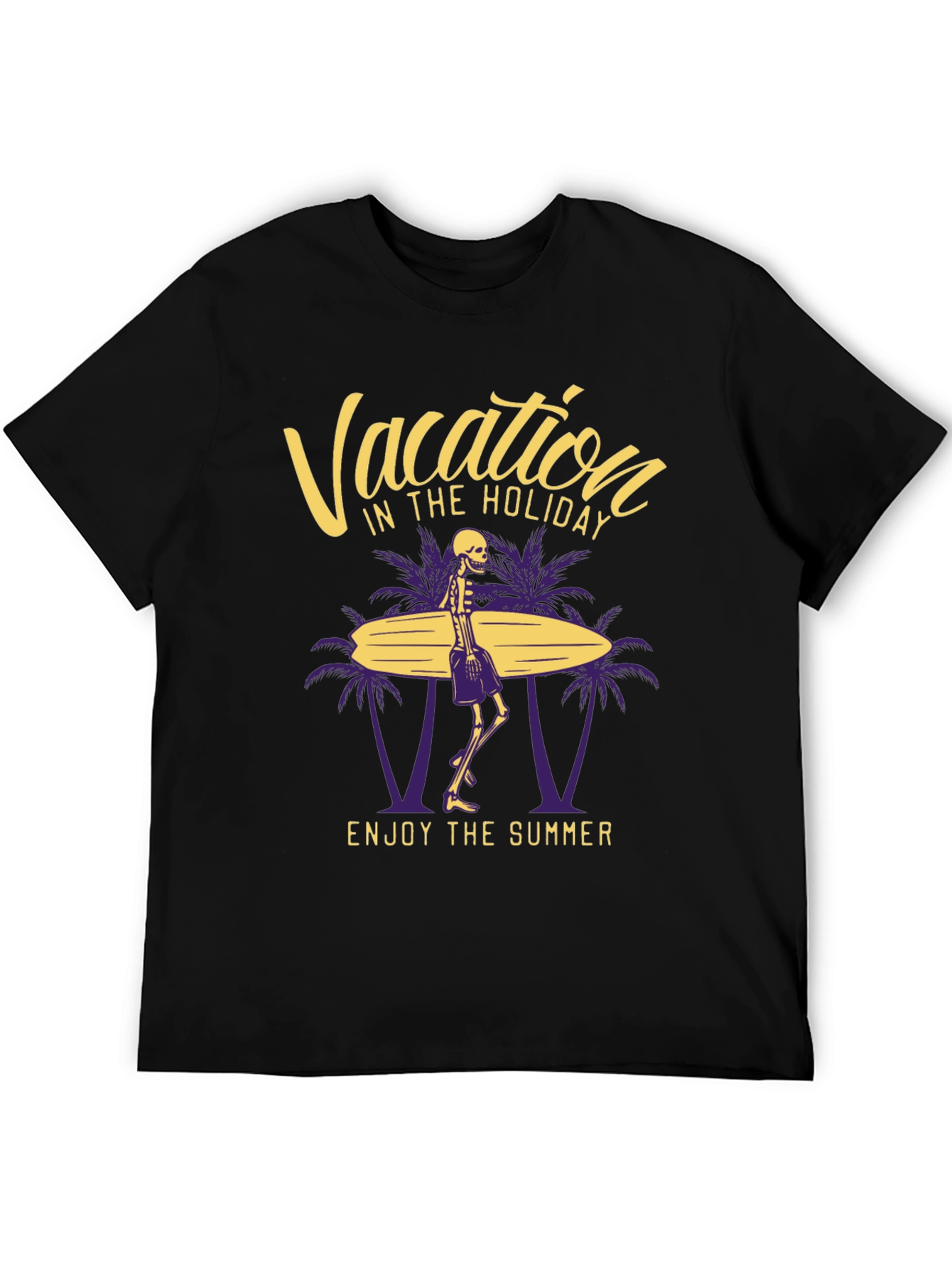 Vacation Skeleton Graphic T-Shirt