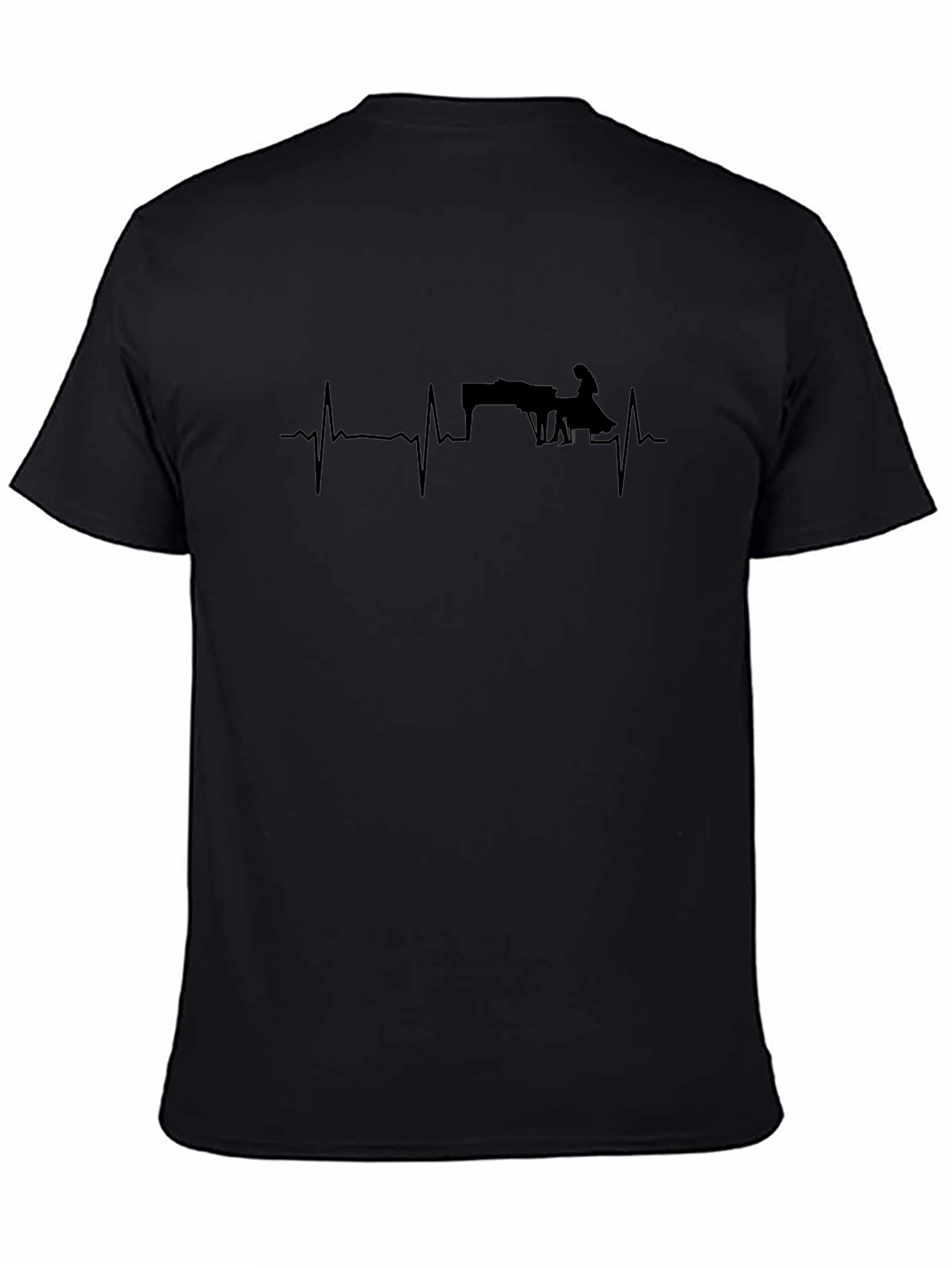 Piano Heartbeat Graphic Tee - Music Lovers Shirt
